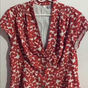 Heart pattern blouse